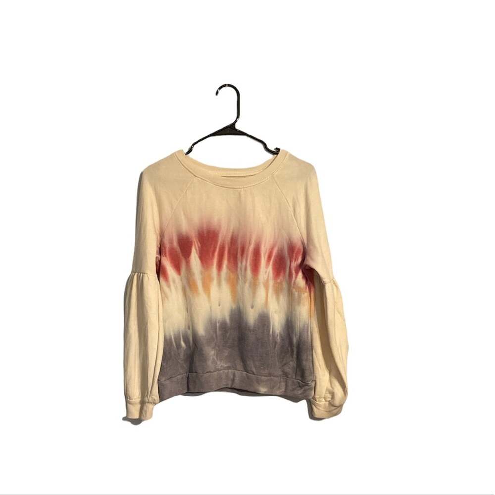 Knox rose puff sleeve tie dye Sweatshirt  Size M